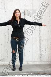 Whole Body Woman T poses Casual Average Street photo references